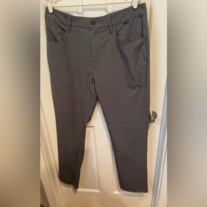 Travis Matthew’s Men's Charcoal Stretch Chinos with Slim Comfort Fit 35